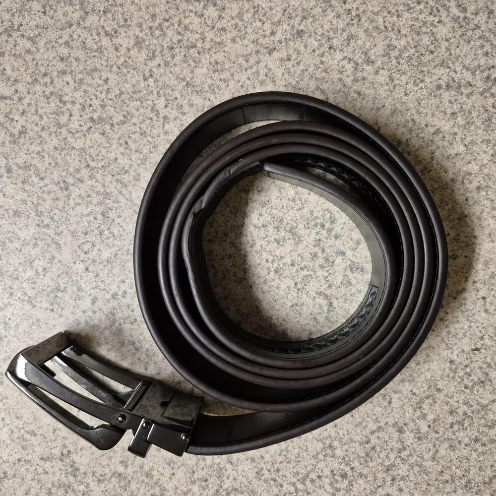 Reversible Black and Brown Leather Belt